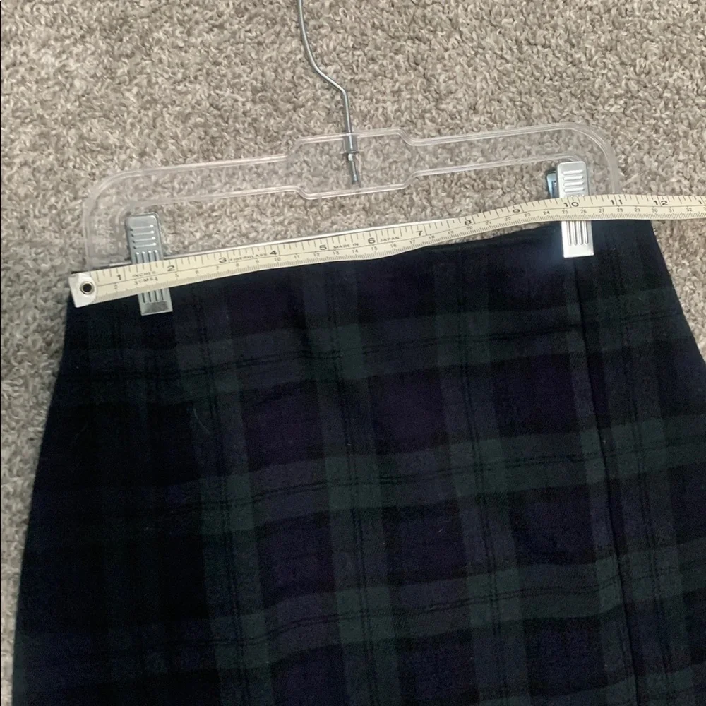 Brandy Melville Blue Green Plaid Mini Skirt - Picture 7 of 8